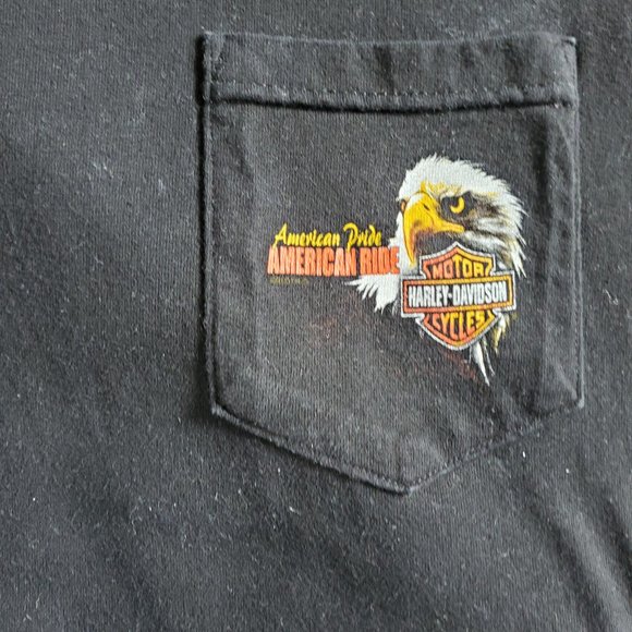 Vintage H D pocket  tee sz L Made in USA - Picture 2 of 5